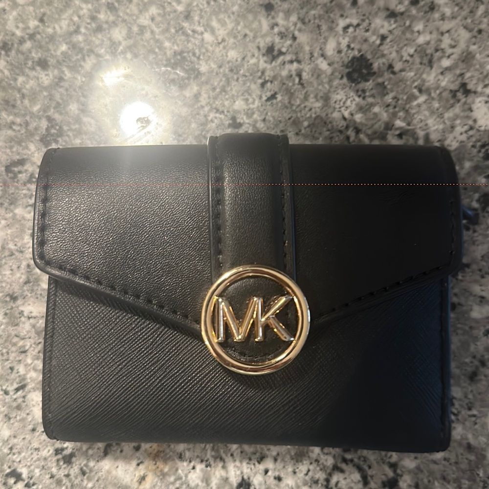 Michael Kors Wallet - Black and Gold hardware